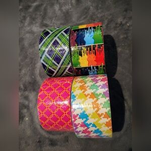 Colorful Patterned Duct Tape Set x4 * Arts & Crafts Supplies * Duct Tape x4